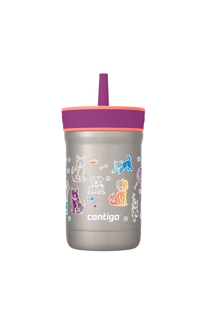 Kids Leighton Spill-Proof Stainless Steel Tumbler with Straw, 12oz L6
